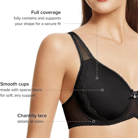 Wacoal 38DD Retro Chic Lightly Padded Full Coverage Underwire Bra, 853186 - Picture 11 of 11